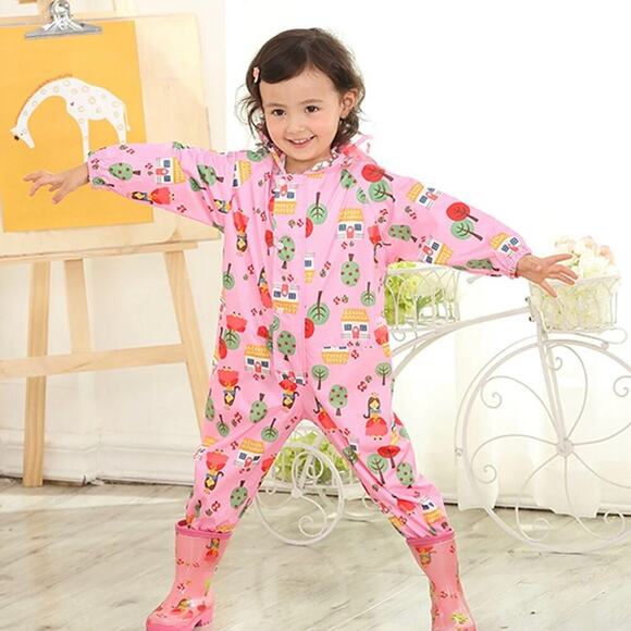 Pink Kids One Piece with Fun Print - Picture 2 of 8